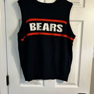 Bears Sleeveless Knit Sweater - Navy Blue and Orange -Ditka!